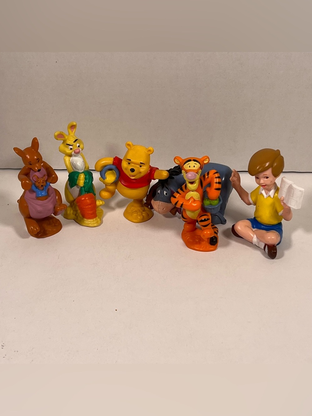 Disney Winnie the Pooh Figure Set - Yellow, Orange, Brown & Blue